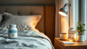 Natural sleep aids including melatonin, valerian root, and magnesium