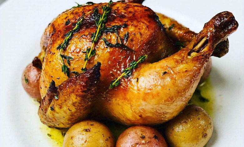 Thyme-Infused Roasted Chicken